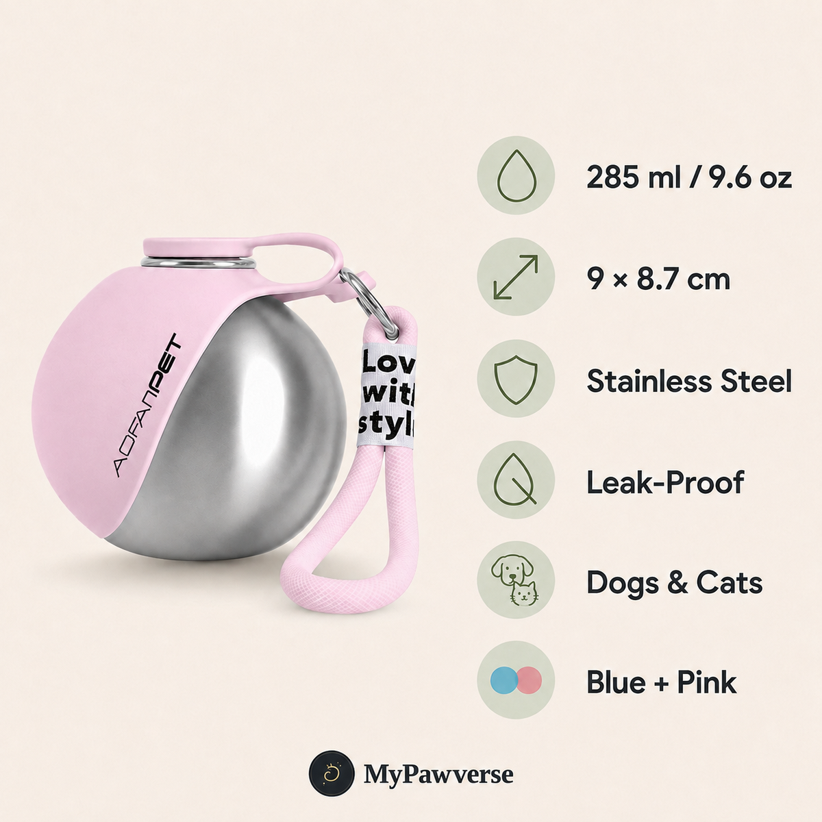 285ml portable pet bottle specifications