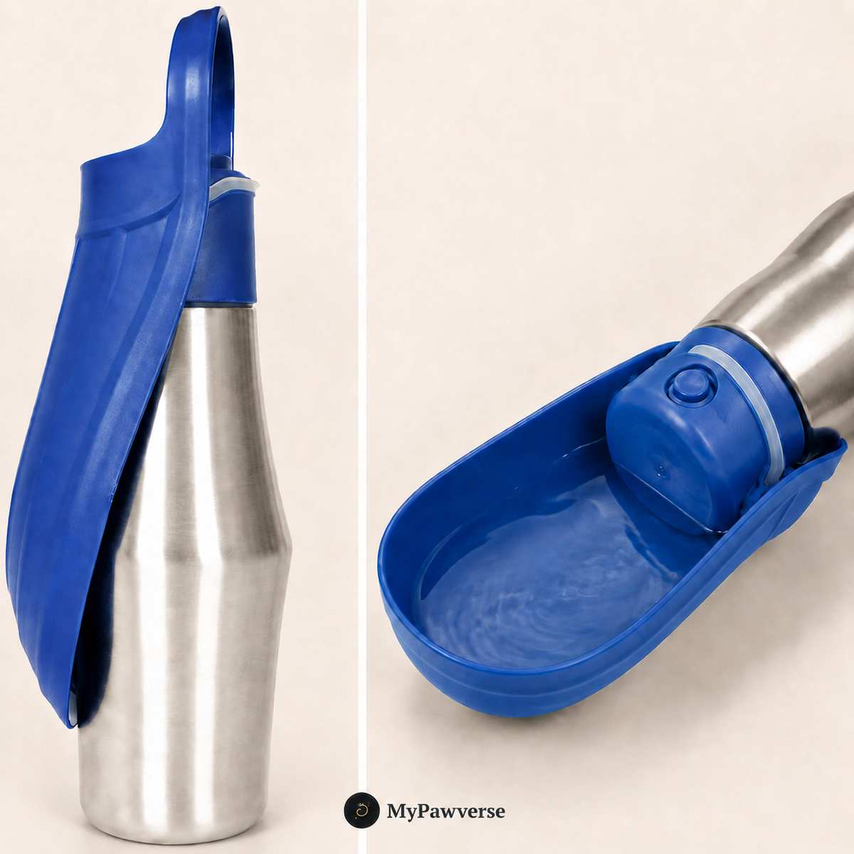 Large bottle fold-out bowl feature