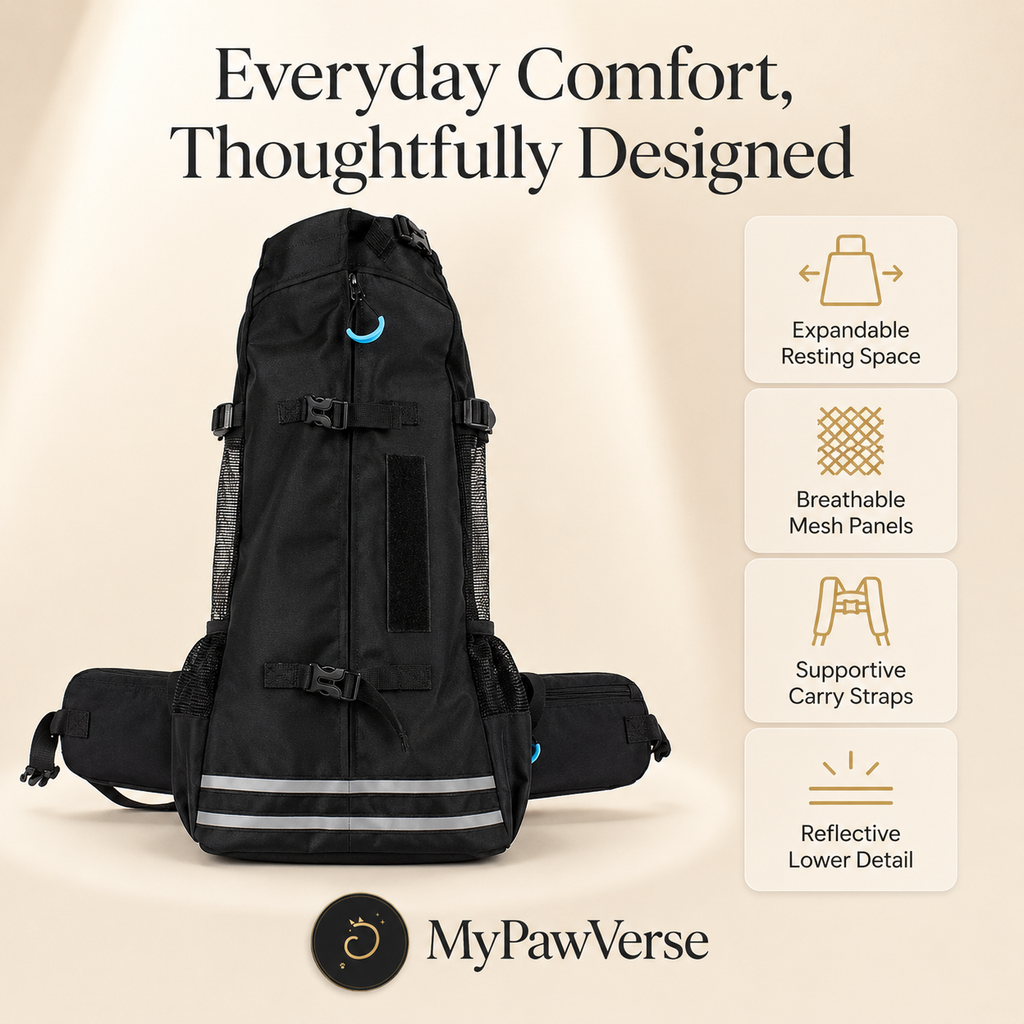 PawCarry breathable expandable carrier feature guide