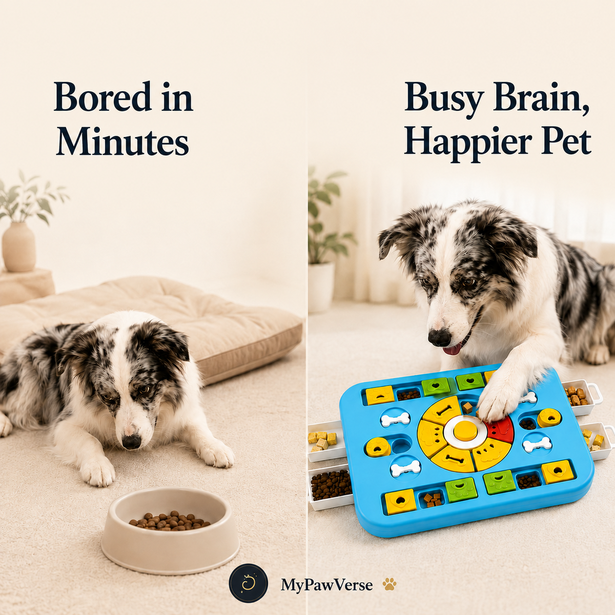 PawPuzzle boredom and enrichment comparison