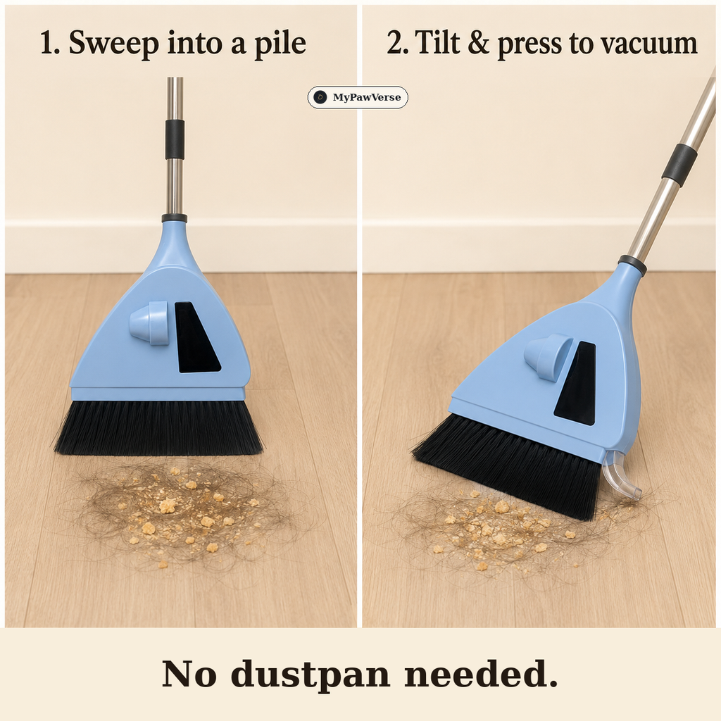 How to sweep into a pile then tilt and vacuum with SweepVac Pro