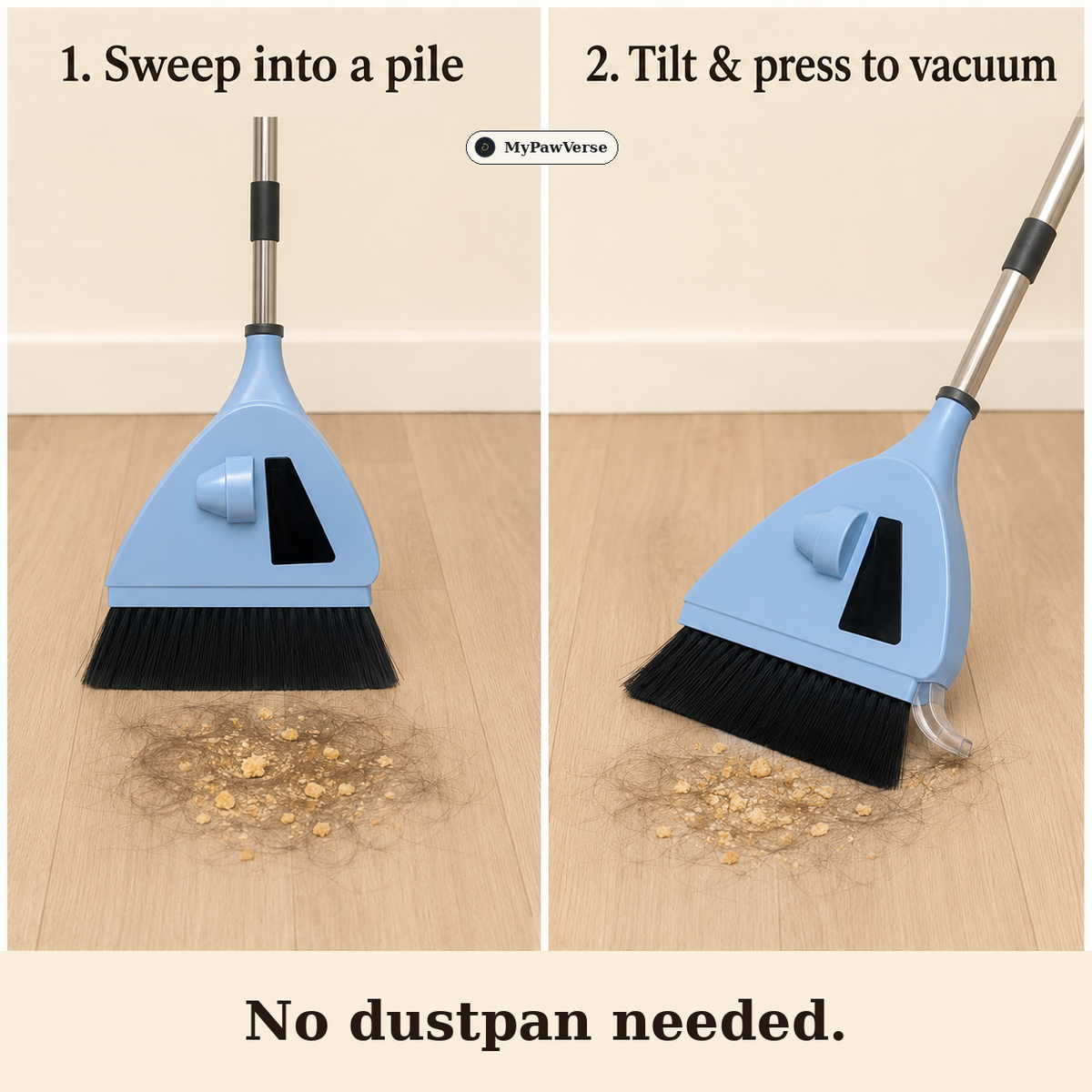 How to sweep into a pile then tilt and vacuum with SweepVac Pro